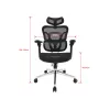 Equip ergonomische premium bureaustoel met hoofdsteun en armleuningen, zwart