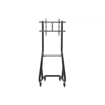 Equip 37 inch–80 inch robuuste tv-rolwagen, 94 cm (37 inch), 2,03 m (80 inch), 200 x 200 mm, 600 x 400 mm, aluminium, kunststof, roestvrij staal, zwart