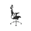 Equip ergonomische premium bureaustoel met hoofdsteun en armleuningen, grijs
