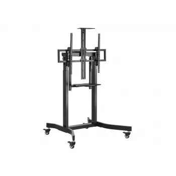 Equip 55 inch-100 inch mobiele gemotoriseerde LFD-wagen, 2,54 m (100 inch), 200 x 200 mm, 800 x 600 mm, -10 - 5°, aluminium, kunststof, roestvrij staal, zwart
