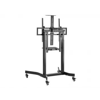 Equip 55 inch-100 inch mobiele gemotoriseerde LFD-wagen, 2,54 m (100 inch), 200 x 200 mm, 800 x 600 mm, -10 - 5°, aluminium, kunststof, roestvrij staal, zwart