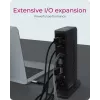 ICY BOX IB-DK2252AC bekabeld USB 3.2 Gen 1 (3.1 Gen 1) Type-C zwart