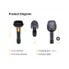 Equip draadloze 2D dual-mode 2,4GHz + Bluetooth barcodescanner, met standaard