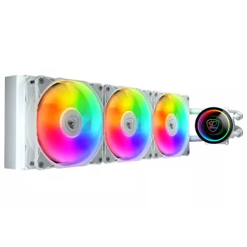 COUGAR CPU-waterkoeling, Poseidon Elite 360, ARGB, wit, all-in-one-vloeistofkoeler, 12 cm, 500 tpm, 2200 tpm, wit