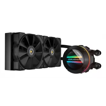 COUGAR CPU-waterkoeling Poseidon-GT 240, ARGB, zwart, all-in-one-vloeistofkoeler, 12 cm, zwart
