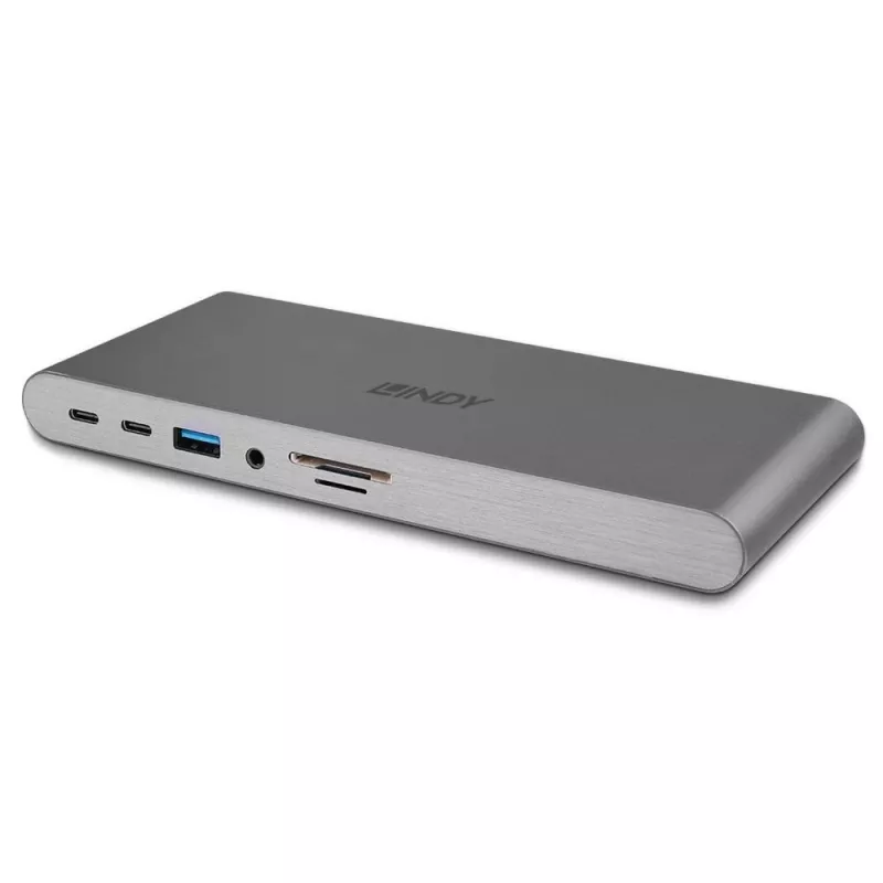 Lindy DST-Pro 5K XT, USB-C laptopdockingstation met triple display (4K) of single display (5K) en 100 W doorgaand laden