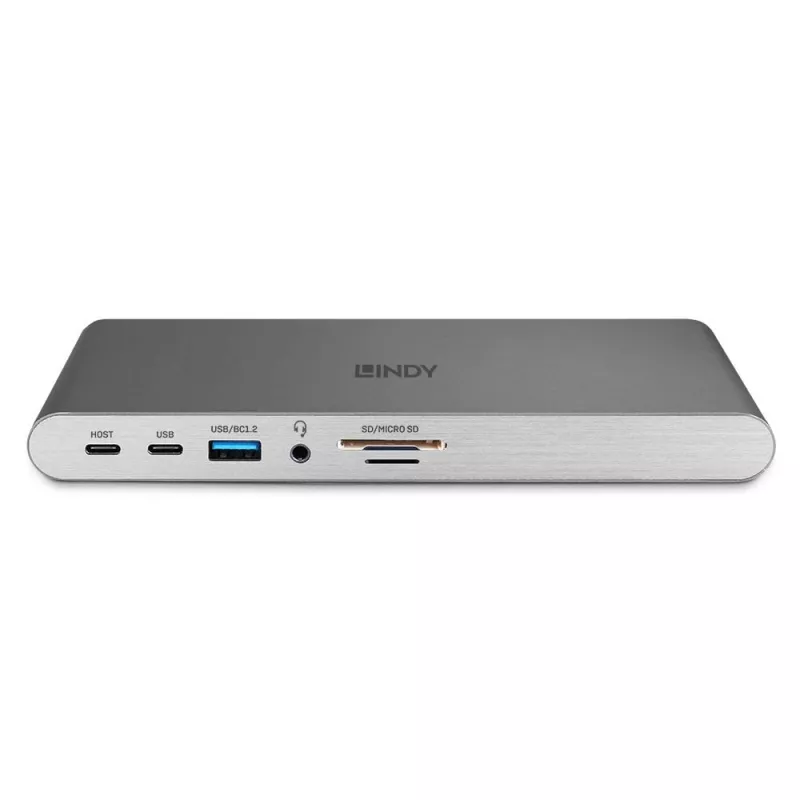 Lindy DST-Pro 5K XT, USB-C laptopdockingstation met triple display (4K) of single display (5K) en 100 W doorgaand laden