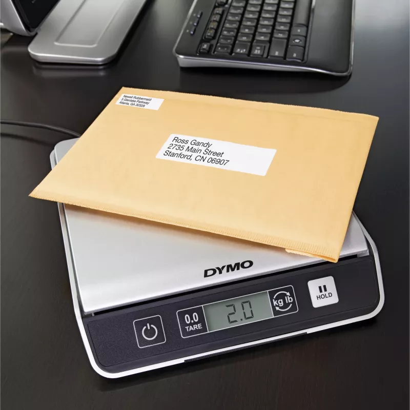 DYMO M10 digitale pakket- & verzendweegschaal | tot 10 kg capaciteit | 20 cm x 20 cm