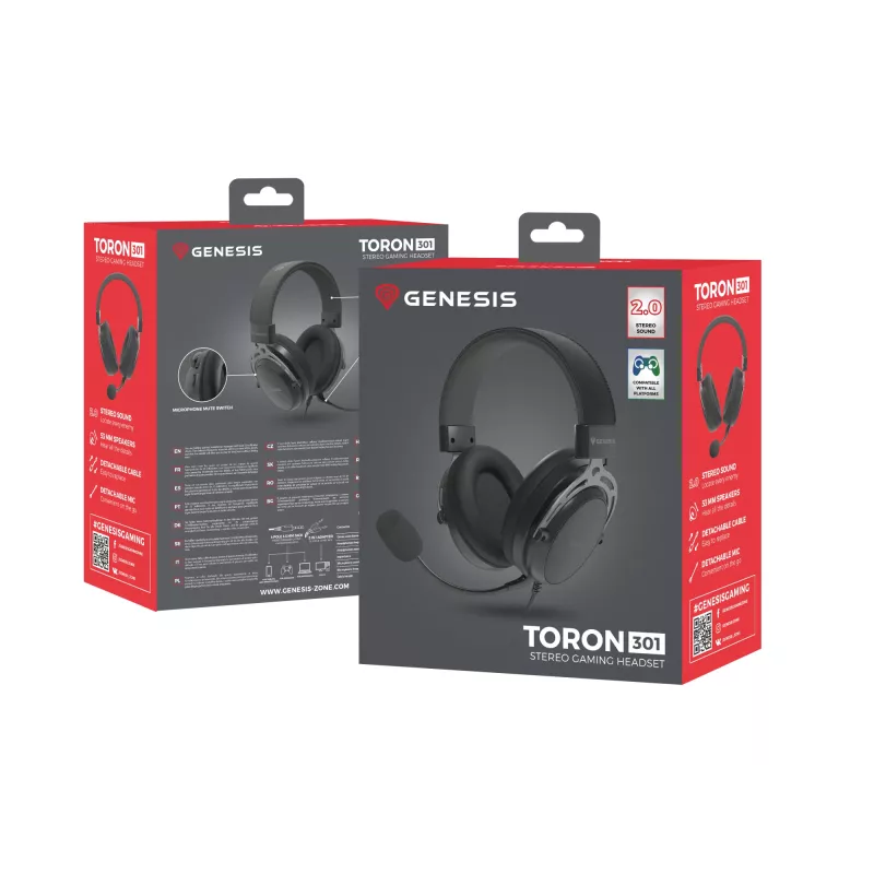 GENESIS Toron 301 headset bedraad hoofdband gaming zwart