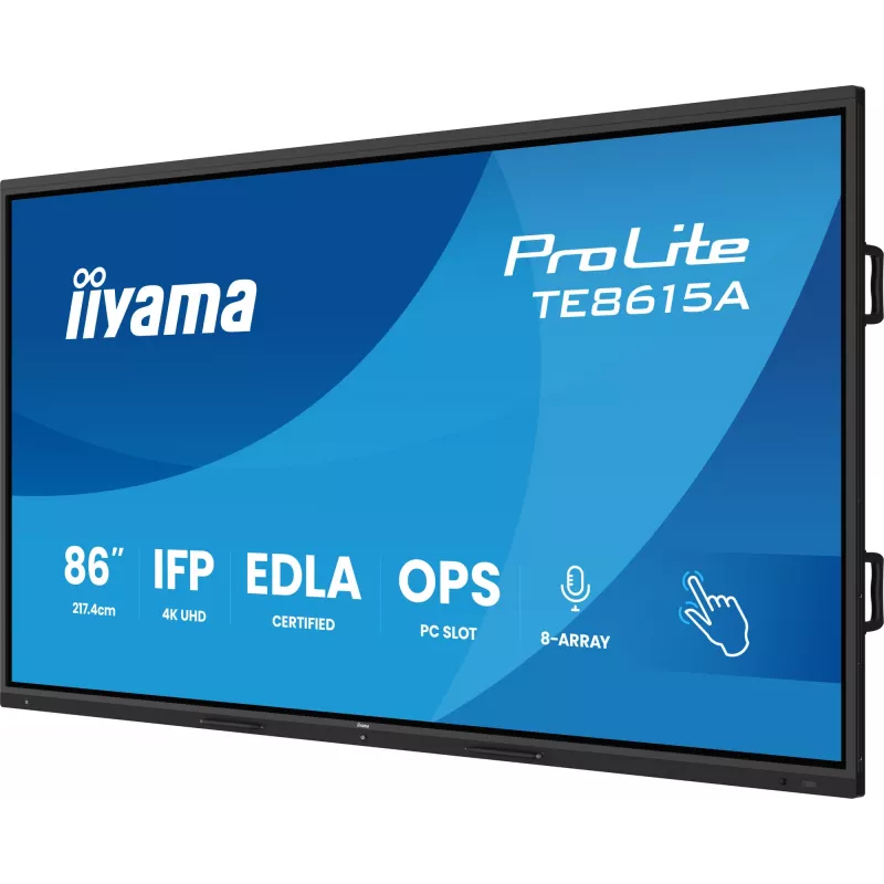 iiyama TE8615A-B1AG signage display interactief flatpanel 2,17 m (85,6 inch) Wi-Fi 550 cd/m² 4K Ultra HD zwart touchscreen geïntegreerde processor Android