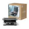 Philips 5000 serie contactgrill, aluminium, rechthoekig, draaibaar, 200 °C, klapdeksel, sluitdeksel, 180°