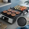 Philips 5000 serie contactgrill, aluminium, rechthoekig, draaibaar, 200 °C, klapdeksel, sluitdeksel, 180°