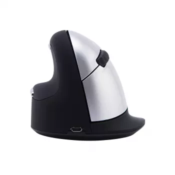 R-Go Tools ergonomische muis R-Go HE Break met pauzesoftware, groot (handmaat ≥ 185 mm), linkshandig, Bluetooth, zwart