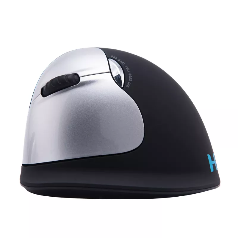 R-Go Tools ergonomische muis R-Go HE Break met pauzesoftware, groot (handmaat ≥ 185 mm), linkshandig, Bluetooth, zwart