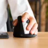 R-Go Tools ergonomische muis R-Go HE Break met pauzesoftware, groot (handmaat ≥ 185 mm), linkshandig, Bluetooth, zwart