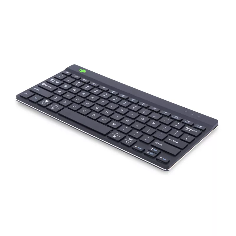 R-Go Tools ergonomisch toetsenbord R-Go Compact Break, compact toetsenbord met pauzesoftware, QWERTY (US), Bluetooth, zwart