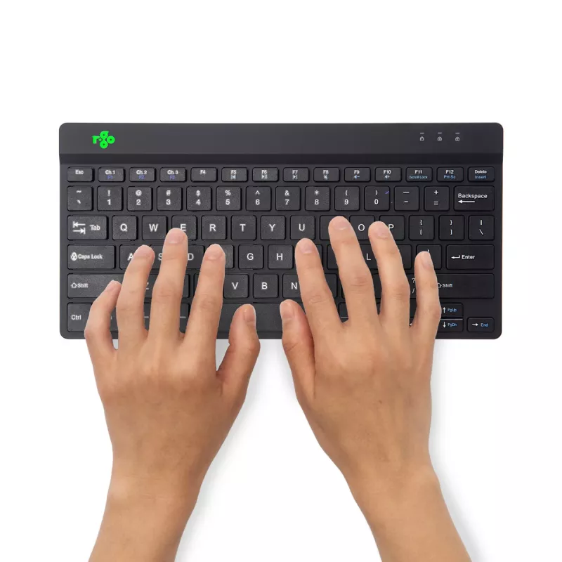 R-Go Tools ergonomisch toetsenbord R-Go Compact Break, compact toetsenbord met pauzesoftware, QWERTY (US), Bluetooth, zwart