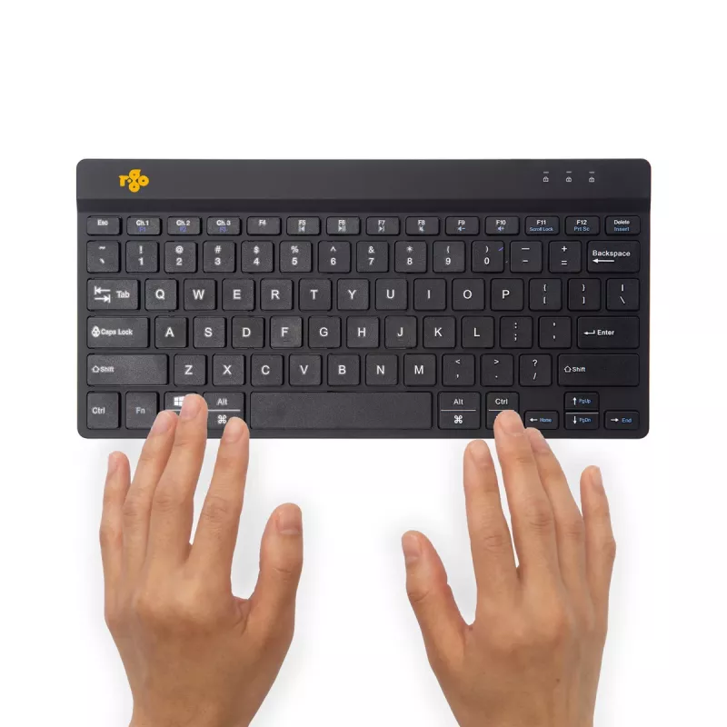 R-Go Tools ergonomisch toetsenbord R-Go Compact Break, compact toetsenbord met pauzesoftware, QWERTY (US), Bluetooth, zwart