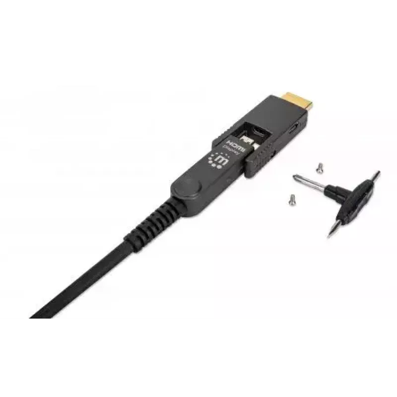 HDMI-naar-micro-HDMI-kabel Manhattan 30m 4K@60Hz actief verguld