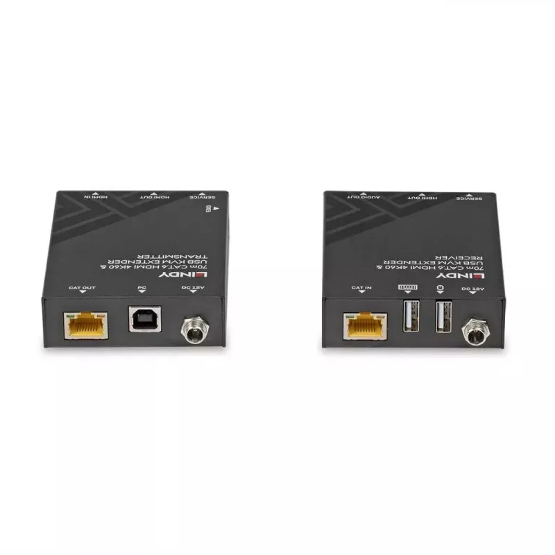 Lindy 70m Cat.6 HDMI 4K60, USB en audio KVM-extender
