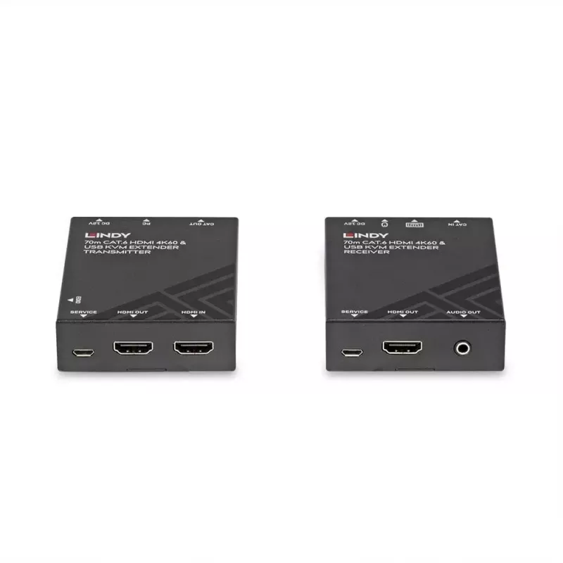 Lindy 70m Cat.6 HDMI 4K60, USB en audio KVM-extender