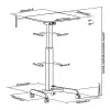 In hoogte verstelbaar bureau MACLEAN MC-892 gasveer, max. hoogte 113 cm