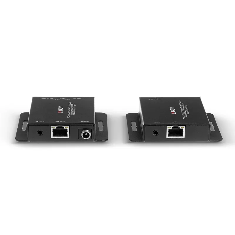 Lindy 70m Cat.6 HDMI 4K30 en IR-extender met PoC en loop out