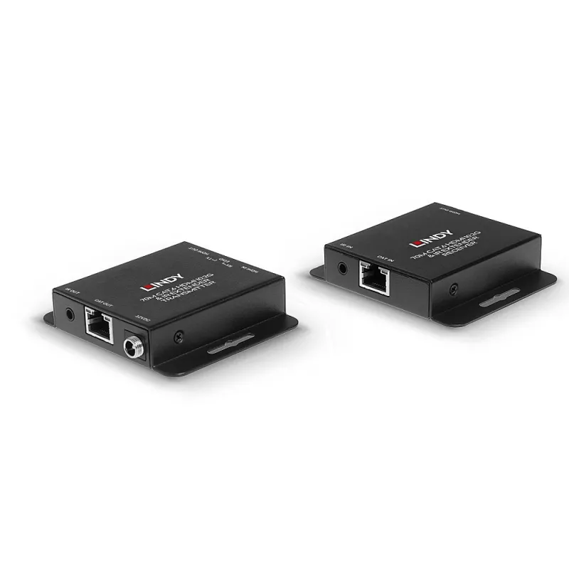 Lindy 70m Cat.6 HDMI 4K30 en IR-extender met PoC en loop out