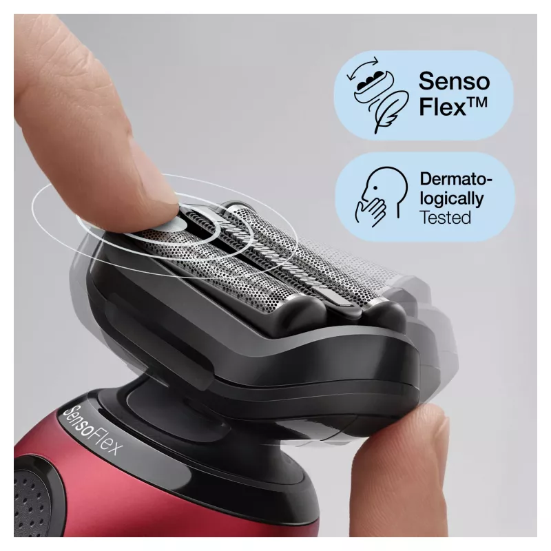 Foliescheerapparaat Braun Series 6 61-R1200s SensoFlex SensoFoil zwart rood