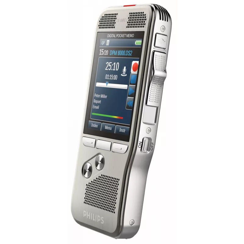 Philips DPM 8300 dictafoon intern geheugen zilver