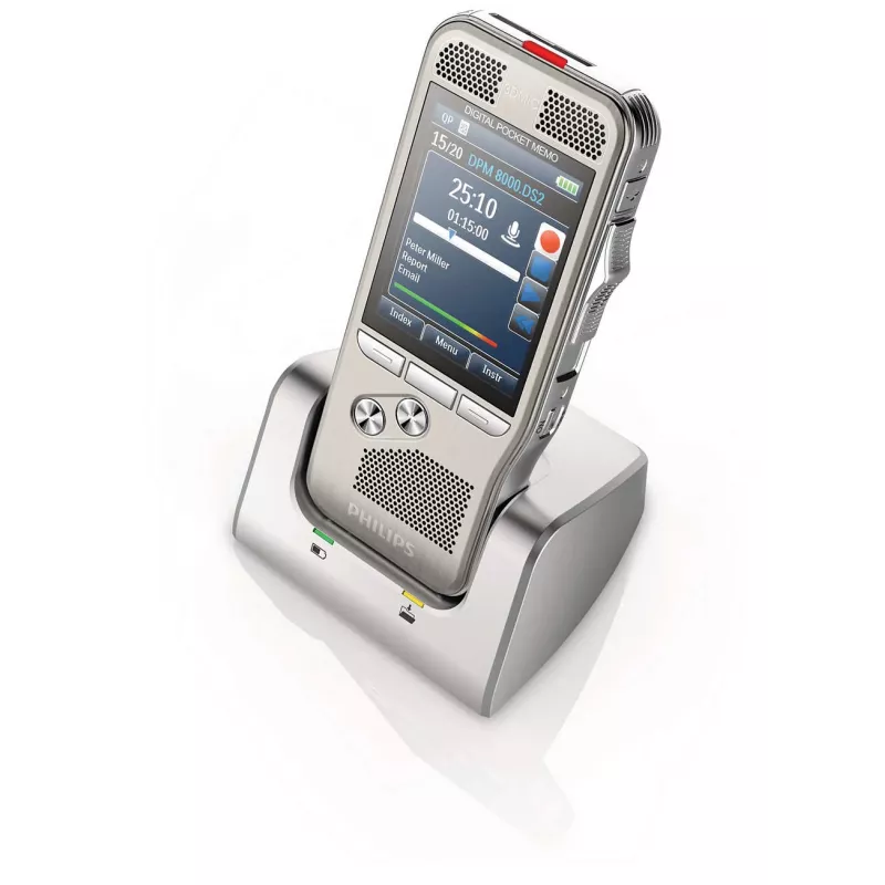 Philips DPM 8300 dictafoon intern geheugen zilver