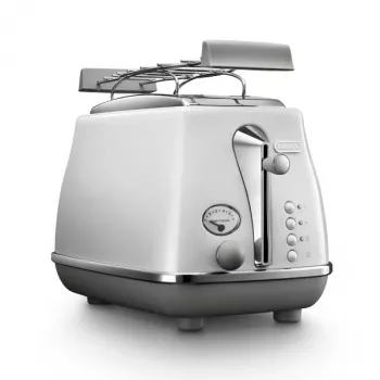 Broodrooster De’Longhi CTOC2103.W 2 snijschijven 900 W wit roestvrijstaal
