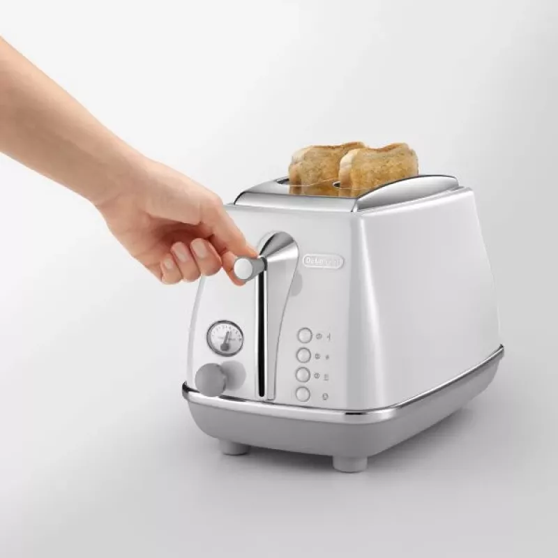 Broodrooster De’Longhi CTOC2103.W 2 snijschijven 900 W wit roestvrijstaal
