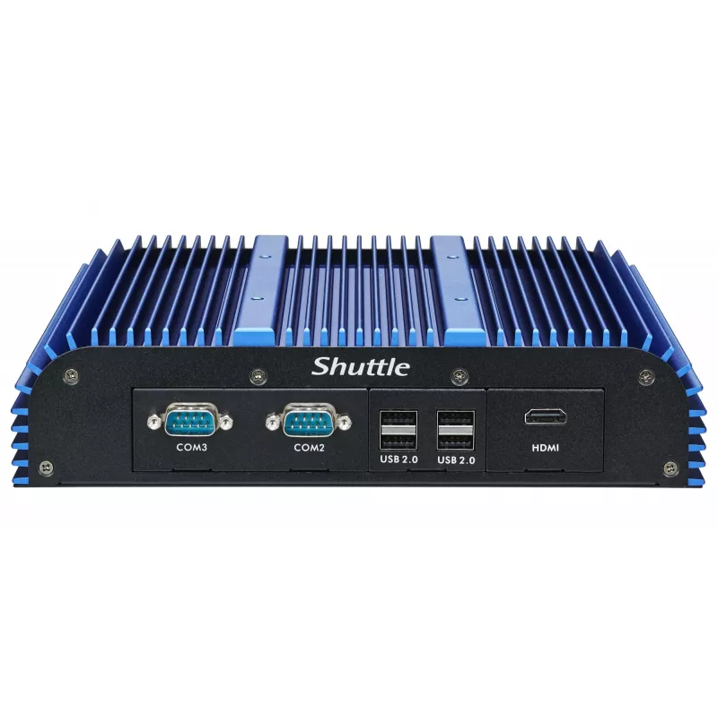 Shuttle BPCAL02-i7 industriële box-PC, Core i7-1255U, 2x SO-DIMM, 2x LAN, 1x COM, 1x HDMI, 4x USB, ventilatorloos, 24/7 continu gebruik