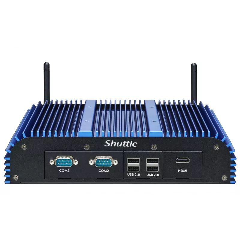 Shuttle BPCAL02-i7 industriële box-PC, Core i7-1255U, 2x SO-DIMM, 2x LAN, 1x COM, 1x HDMI, 4x USB, ventilatorloos, 24/7 continu gebruik