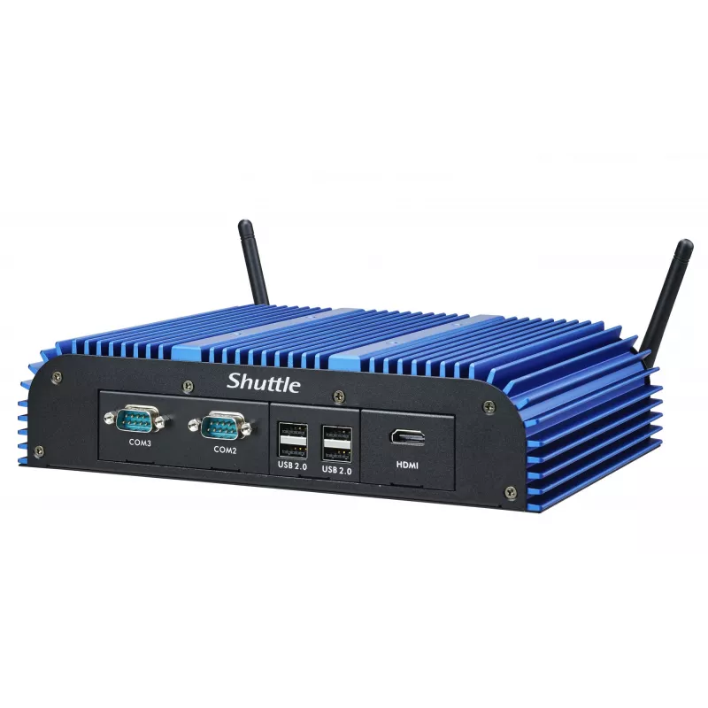 Shuttle BPCAL02-i7 industriële box-PC, Core i7-1255U, 2x SO-DIMM, 2x LAN, 1x COM, 1x HDMI, 4x USB, ventilatorloos, 24/7 continu gebruik