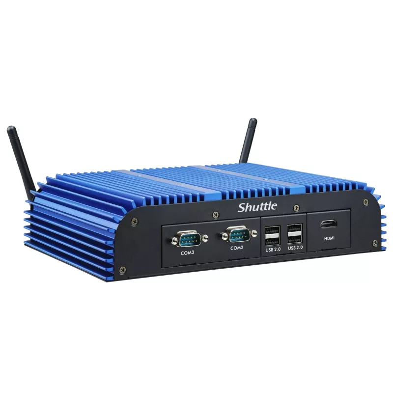 Shuttle BPCAL02-i7 industriële box-PC, Core i7-1255U, 2x SO-DIMM, 2x LAN, 1x COM, 1x HDMI, 4x USB, ventilatorloos, 24/7 continu gebruik