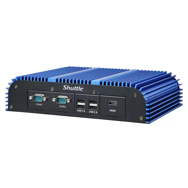 Shuttle BPCAL02-i7 industriële box-PC, Core i7-1255U, 2x SO-DIMM, 2x LAN, 1x COM, 1x HDMI, 4x USB, ventilatorloos, 24/7 continu gebruik