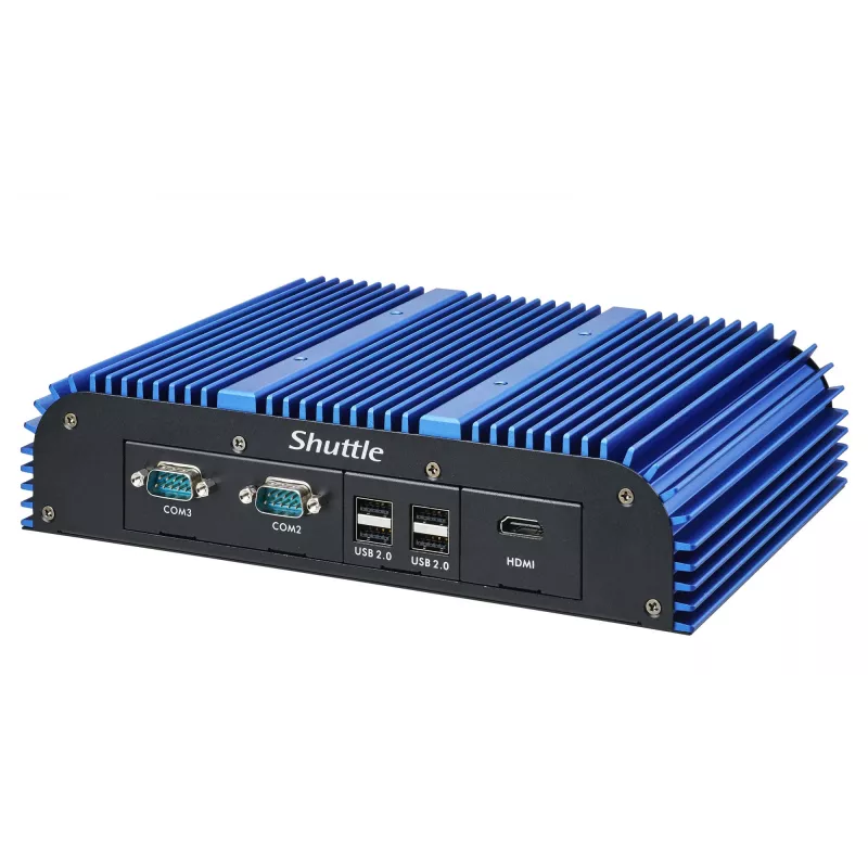 Shuttle BPCAL02-i7 industriële box-PC, Core i7-1255U, 2x SO-DIMM, 2x LAN, 1x COM, 1x HDMI, 4x USB, ventilatorloos, 24/7 continu gebruik