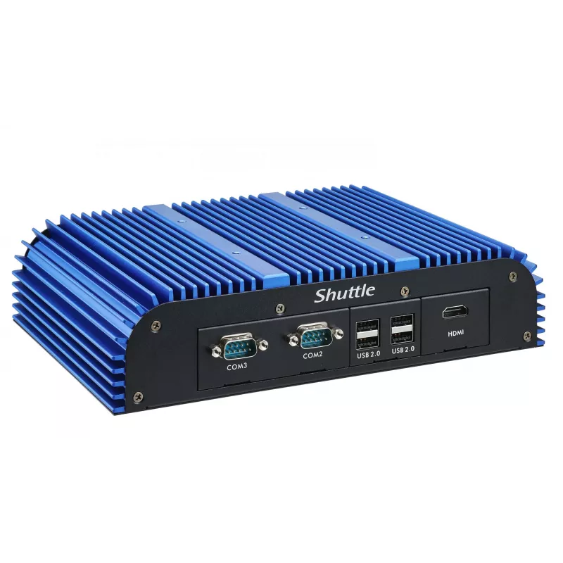 Shuttle BPCAL02-i7 industriële box-PC, Core i7-1255U, 2x SO-DIMM, 2x LAN, 1x COM, 1x HDMI, 4x USB, ventilatorloos, 24/7 continu gebruik