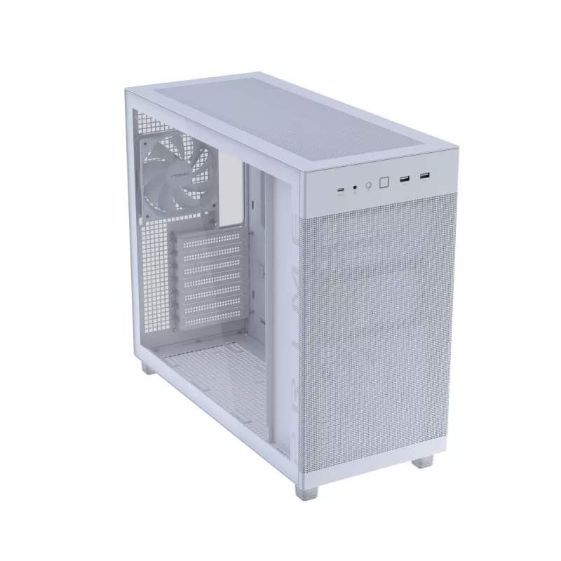 ASUS PRIME AP303 TG 90DC00V3-B39010 pc-behuizing Midi Tower, ATX/Micro-ATX, gehard glas, 2x USB 3.2, zonder voeding, wit