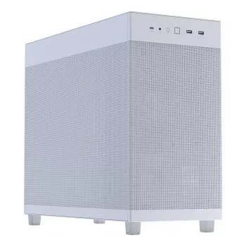 PC-behuizing ASUS PRIME AP303 Mesh midi tower wit — ATX/Micro ATX/Mini-ITX, GPU tot 36 cm, PSU tot 18 cm, CPU-koelerhoogte 16,5 cm