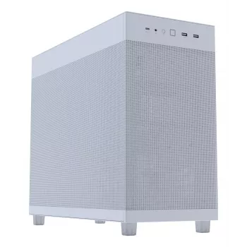 PC-behuizing ASUS PRIME AP303 Mesh midi tower wit — ATX/Micro ATX/Mini-ITX, GPU tot 36 cm, PSU tot 18 cm, CPU-koelerhoogte 16,5 cm