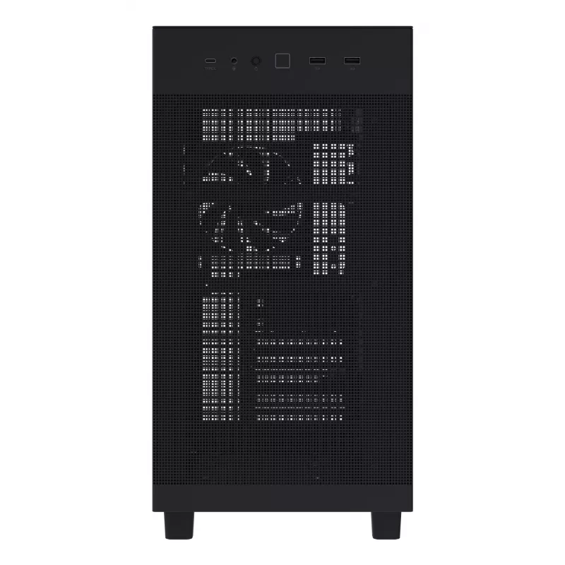 PC-behuizing ASUS Prime AP303 Mesh midi tower — ATX, ondersteunt GPU 36 cm, CPU-koeler 165 mm, USB-A 2×, USB-C 1