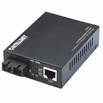 Intellinet Fast Ethernet mediaconverter, 10/100Base-Tx naar 100Base-Fx (SC) multimode, 2 km