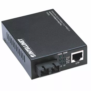 Intellinet Fast Ethernet mediaconverter, 10/100Base-Tx naar 100Base-Fx (SC) multimode, 2 km