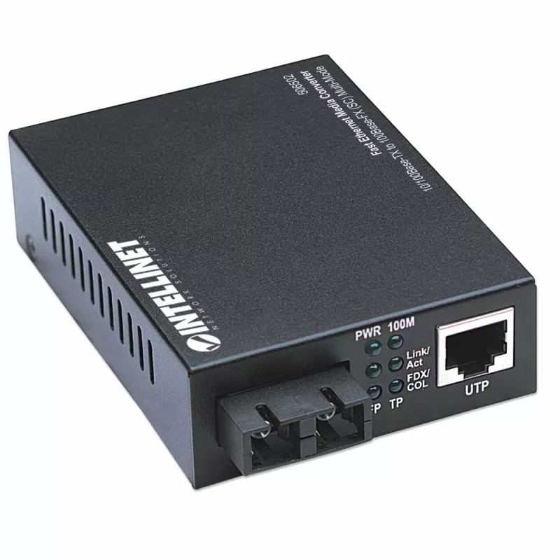 Intellinet Fast Ethernet mediaconverter, 10/100Base-Tx naar 100Base-Fx (SC) multimode, 2 km