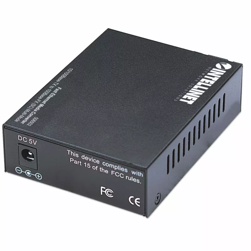 Intellinet Fast Ethernet mediaconverter, 10/100Base-Tx naar 100Base-Fx (SC) multimode, 2 km