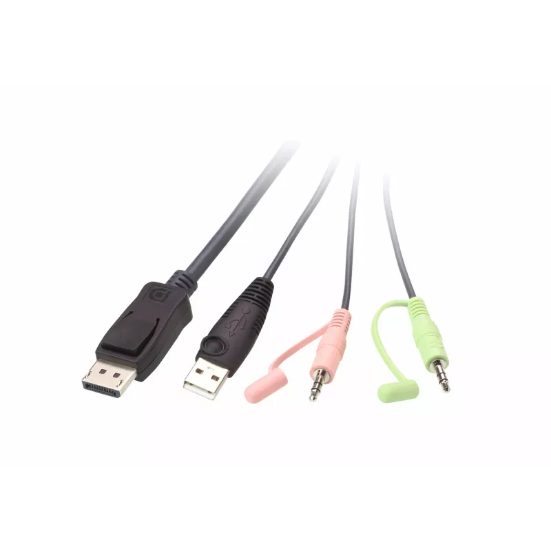 KVM-switch ATEN CS22DP-AT 2-poorts USB DisplayPort, 4K@30Hz, USB-A-console, audio, 1,2 m kabel