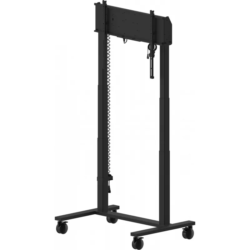iiyama MD-CAR2031-B1 elektrische vloerlift op wielen voor displays van 55–105 inch, max. 120 kg, VESA 800x600, hoogte 850–1800 mm, zwart